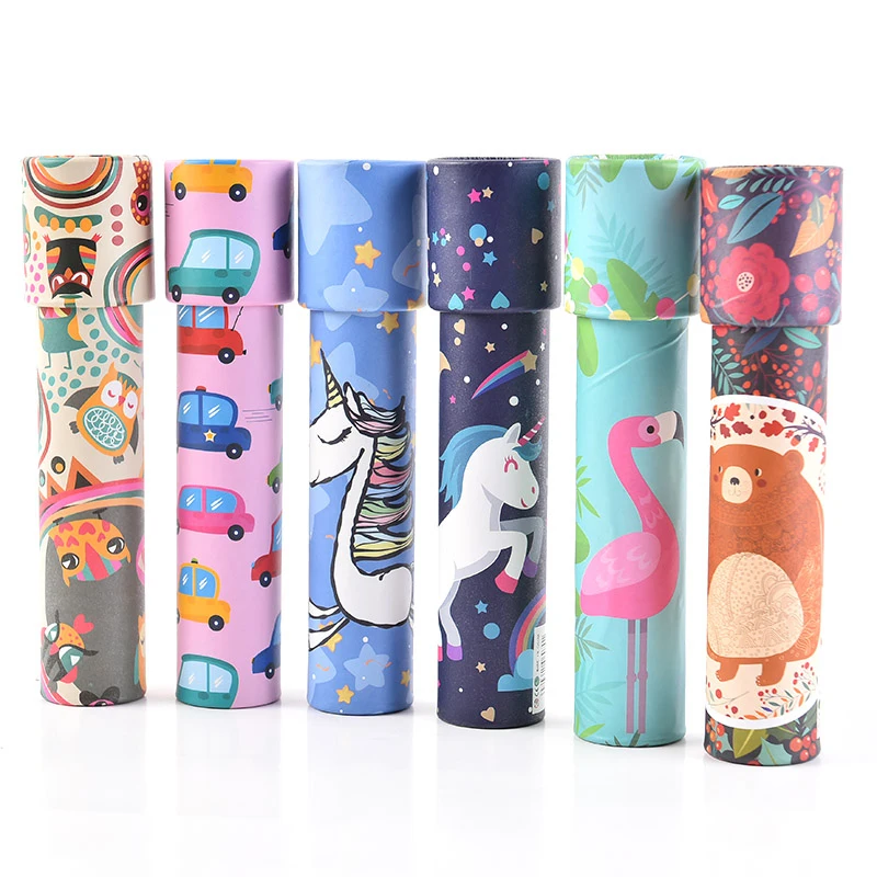 
2021 Funny Magic Prism Funny Children Spin Paper Cartoon Kaleidoscope Children Toy Kaleidoscope 