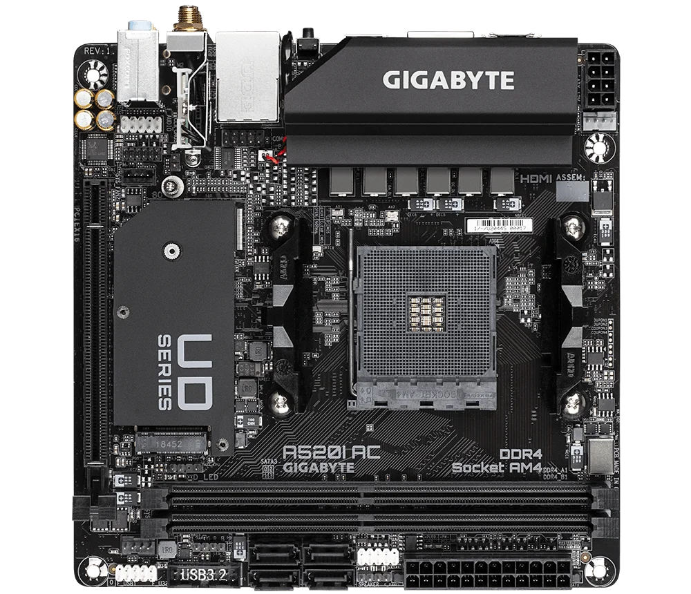 Gigabyte Computer Motherboard A520I AC DDR4 64GB Original box A520M AORUS ELITE A520i AC A520M DS3H