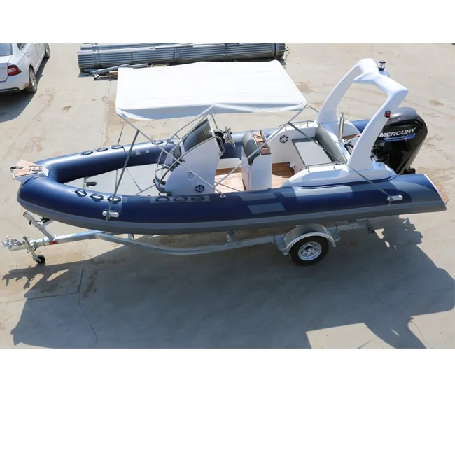 New Design Hypalon RIB 580 Luxury Yacht Super Fiberglass Inflatable Used Fishing Sport Boat for Sale