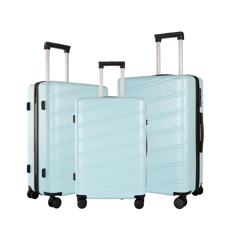 Factory price Customized 3 piece luggage set suitcase sets on sale ABS Material hard shell luggages for travelling