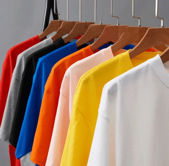 230g Dropped Shoulder T-shirtLoose Type Street Hip Hop Fashion Half Sleeve Unisex Cotton T-shirt