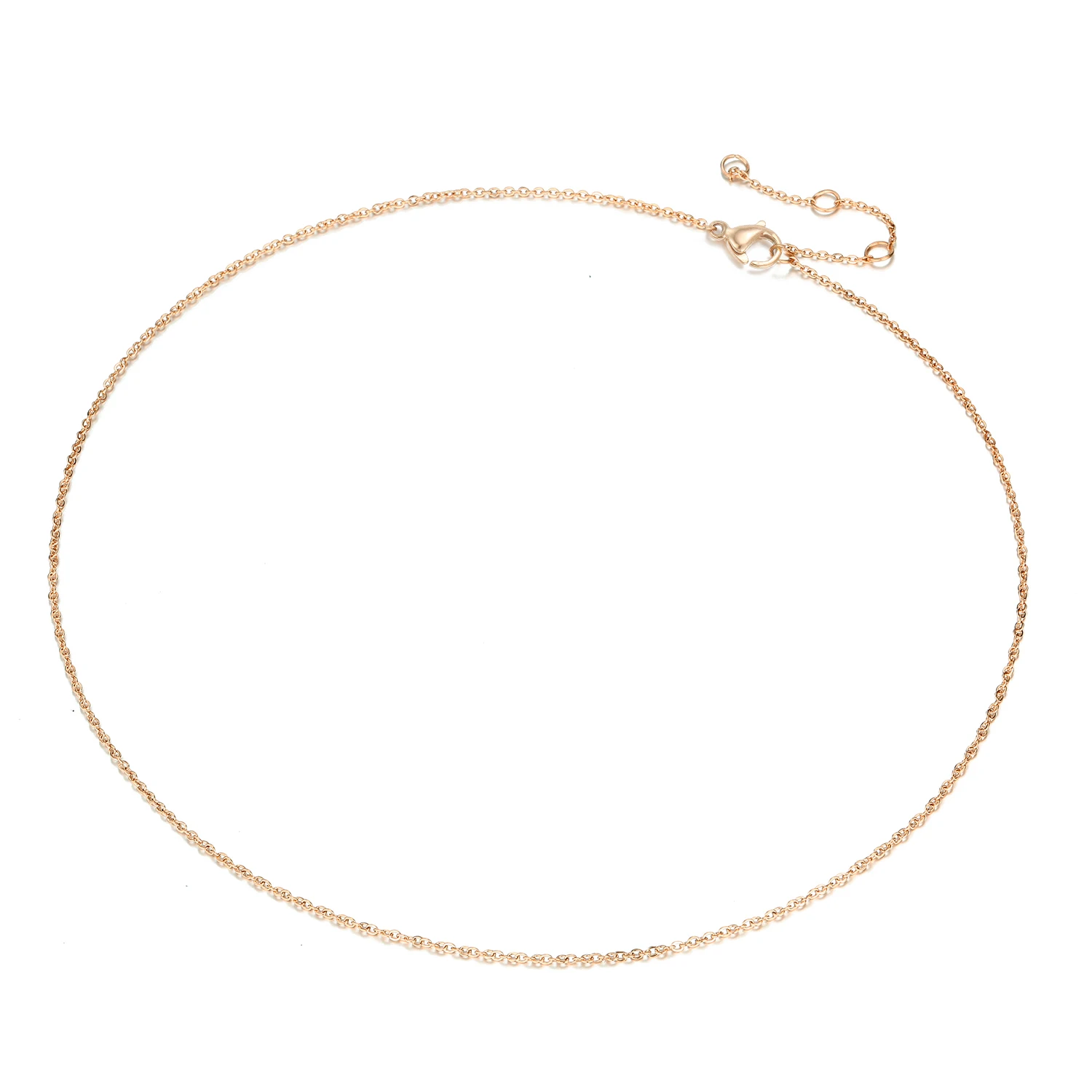 eManco Classic Basic Cable Chain Necklace Lobster Clasp Adjustable Chains Jewelry Wholesale