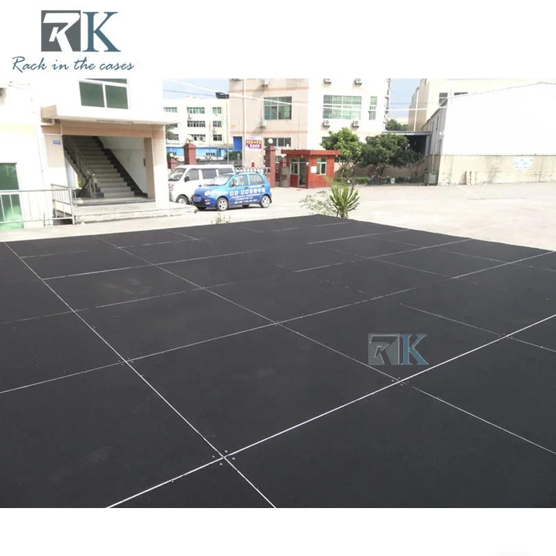 Aluminum folding stage system with ramps portable for events stage