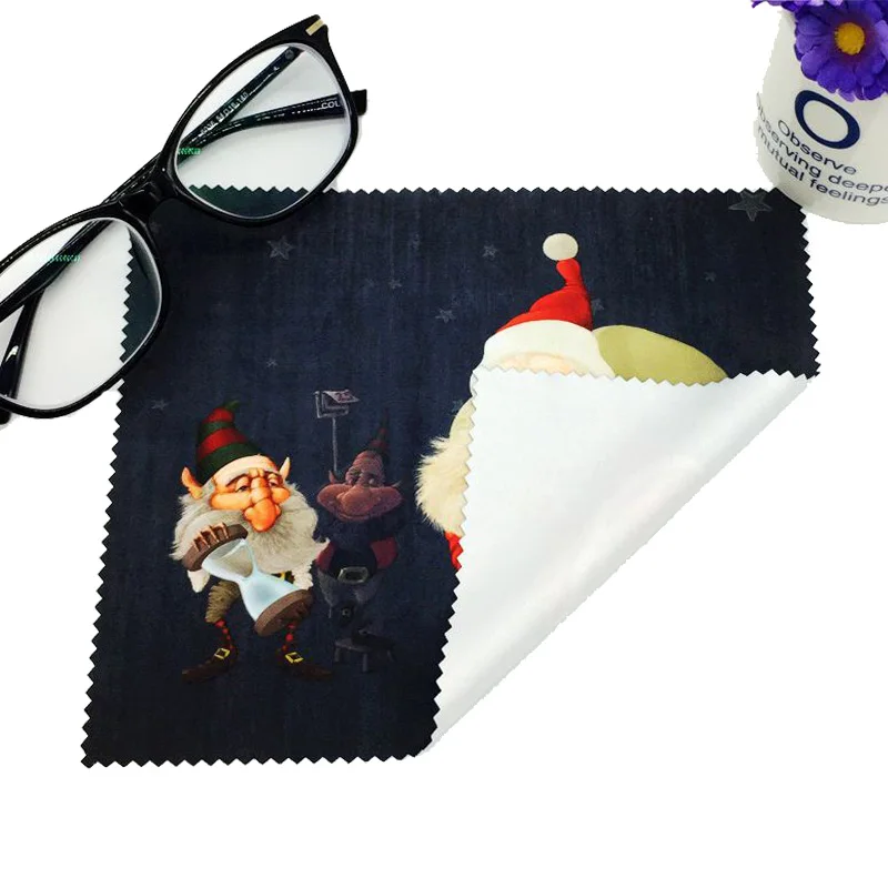 Фабричные аксессуары для очков на заказ, линзы, солнцезащитные очки, линзы для экрана, серая замшевая ткань для очистки очков из микрофибры