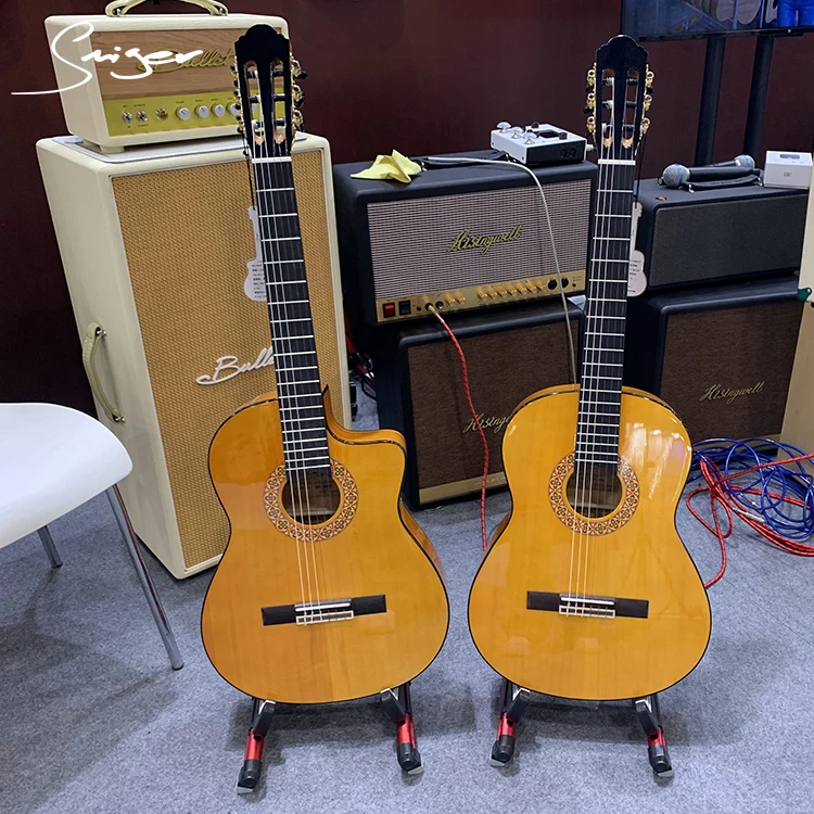 Низкая цена Классическая гитара ALP-863 SMIGER 39-дюймовая фламенко с блестящим круглым ладом