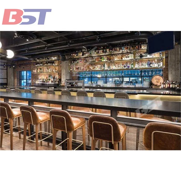 Modern Restaurant Bar Counter Night Club Wine LED Bar Counter Design Music lounged furniture