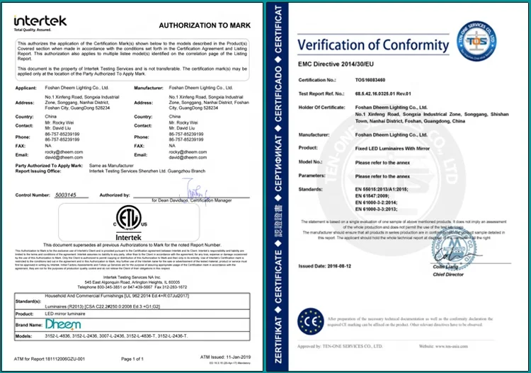 
Dheem Hot Selling Living Room Bathroom Storage Mirror Cabinets with Light 