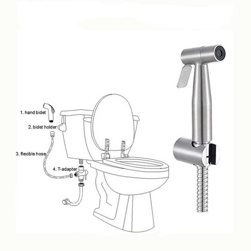 hot sale ss 304 bathroom shattaf toilet  handheld bidet bathroom sprayer