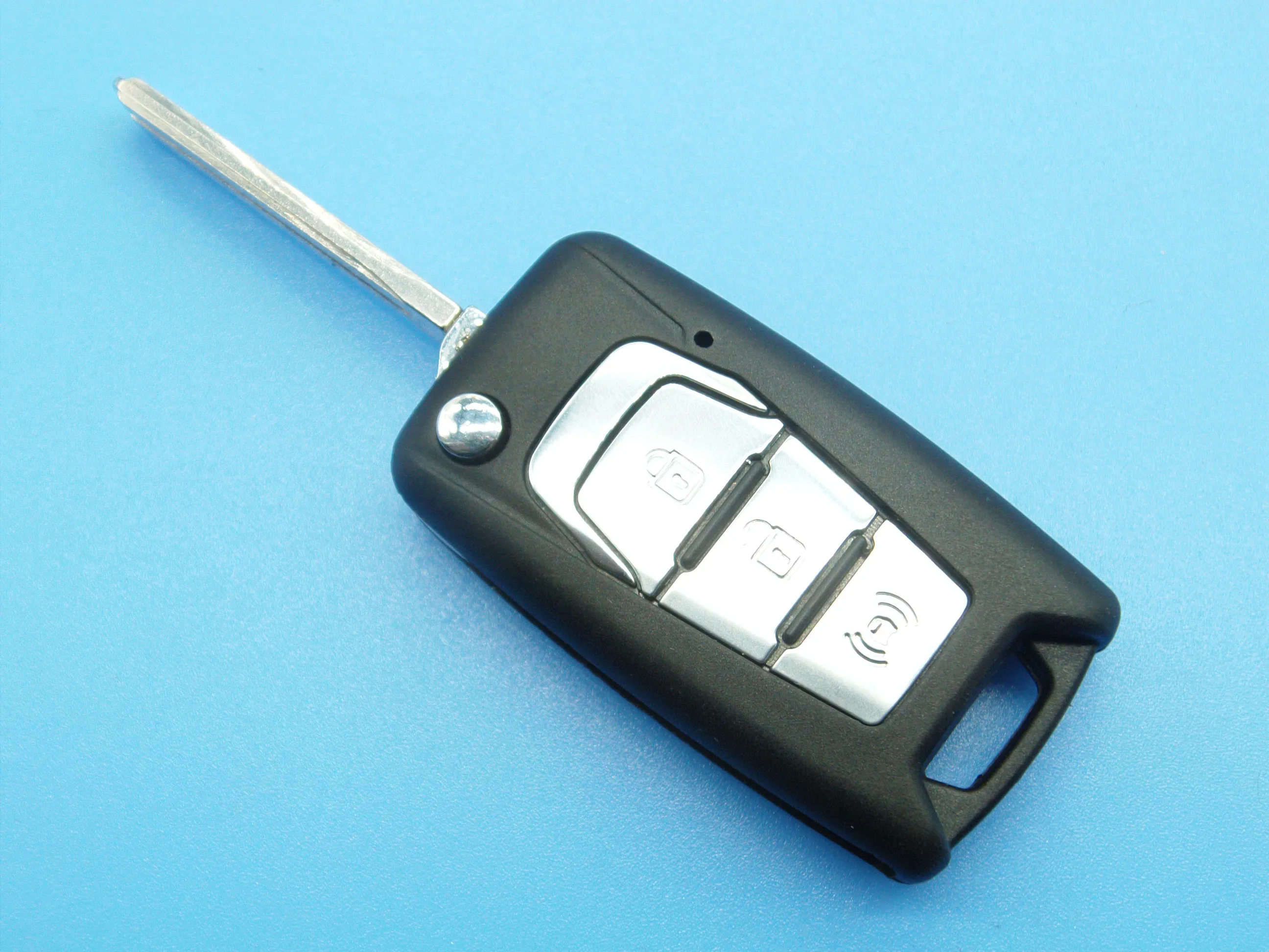 Modified key case for Ssangyong 3 buttons flip folding remote key cover for Actyon SUV Kyron