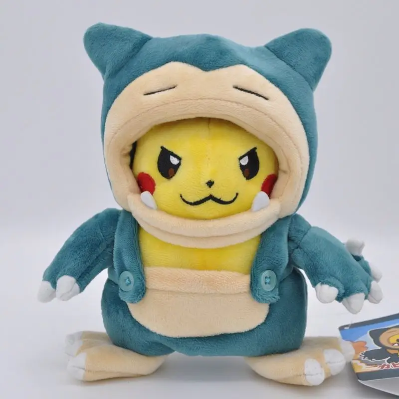 Оптовая продажа высококачественный плюшевый плащ Poke mon Pikachu Cos Snorlax плюшевая игрушка кукла для детей подарок