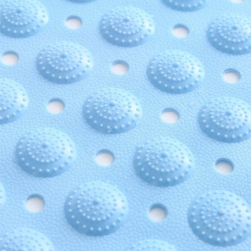 PVC Material Bathroom Mat Foot Scrubber Non Slip Shower Mat Bath Mat with Suction Cups and Drain Holes