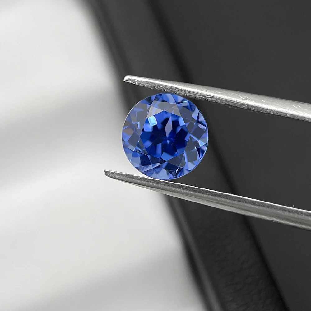Round Shape Cornflower Blue Lab Created Sapphire  Cornflower Blue Lab Grown Sapphire For High Quality Jewelry