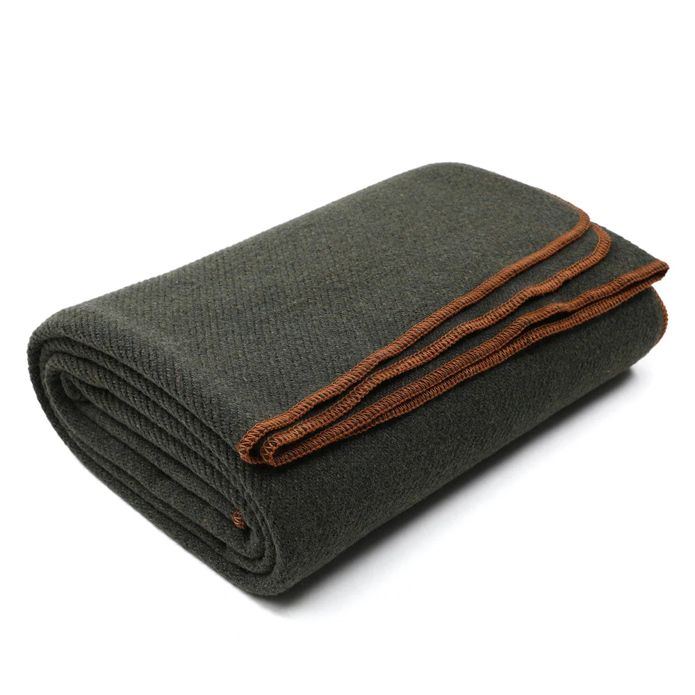 Outdoor Jungle Merino Wool  Winter Warm Thick Large Camping Blanket 25%W 72%P 3%N Blends Blanket
