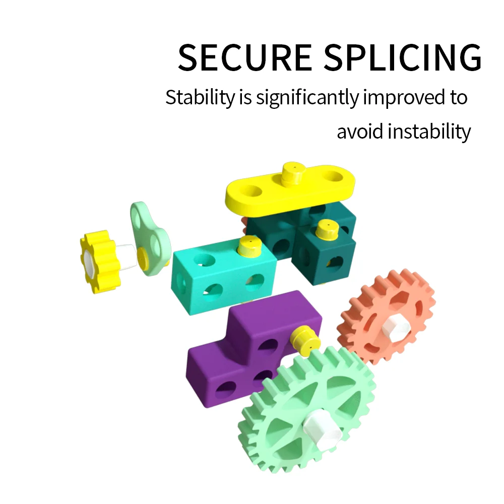From Manufacturer Learning Children Gear Building Block Construction Toy Intellect Blocks Set