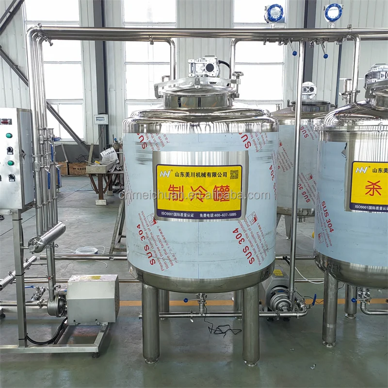 500 Liter Uht Plate Evaporated Milk Juice Ice Cream Production Line Batch Pasteurizing Machine And Pasteurizer Tank Plant Prices