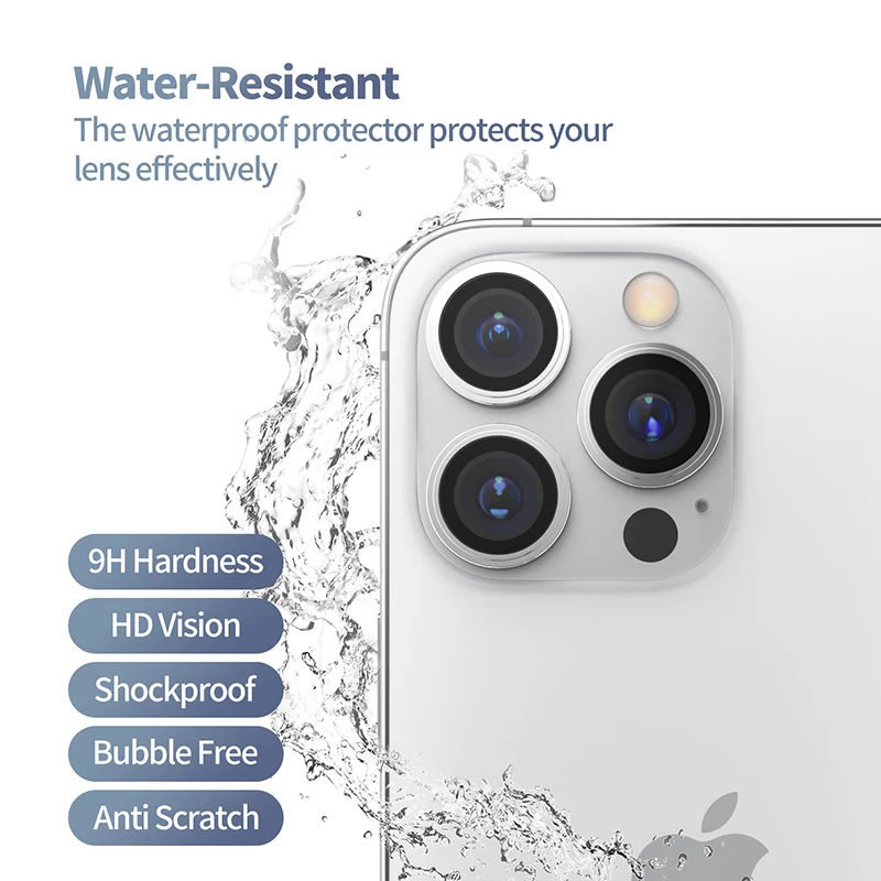 Лидер продаж, протектор экрана Blueo для объектива камеры, закаленное стекло HD для iPhone 13, iPhone 12, iPhone 11, ударопрочный алюминиевый сплав
