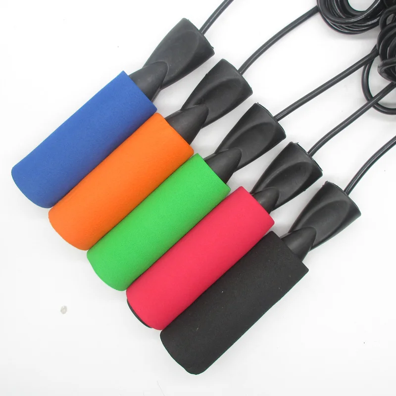 Wholesale adjustable Fitness non slip colourful Handle PVC Coated durable Steel Wire Speed Skipping Rope Jump Rope
