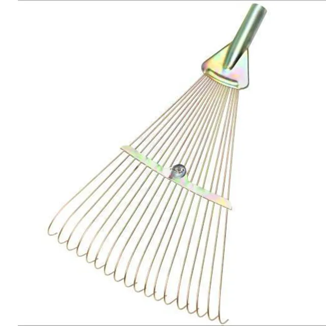 
Высокоуглеродистая сталь Мозаика золото 18 зубов Садоводство чистящие инструменты провода грабли 