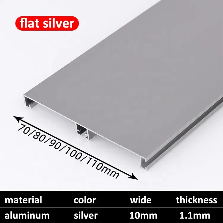 Home Furniture Metal Decorative Kitchen Floor Baseboard Line Aluminum Skirting Profiles