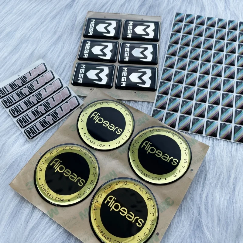 Drop glue custom Domed Resin Stickers Vinyl Print  Personalized Epoxy Die Cut packaging Waterproof plastic label logo