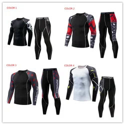 Новая модель термобелья, мужские комплекты, компрессионные быстросохнущие кальсоны для фитнеса и бодибилдинга