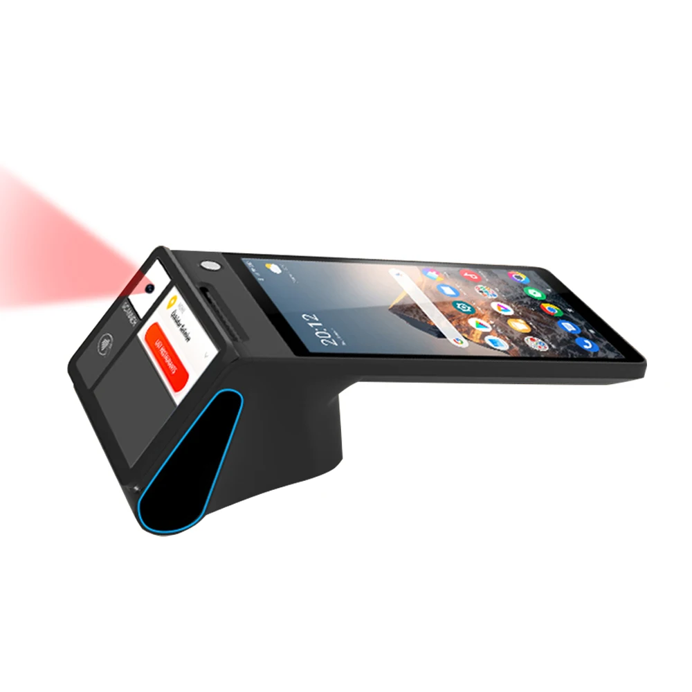 Android 14 двойной экран 8 + 2 66 дюймов NFC портативный POS-терминал с 58 мм Принтер для билетов бесконтактный считыватель карт оплата Z150