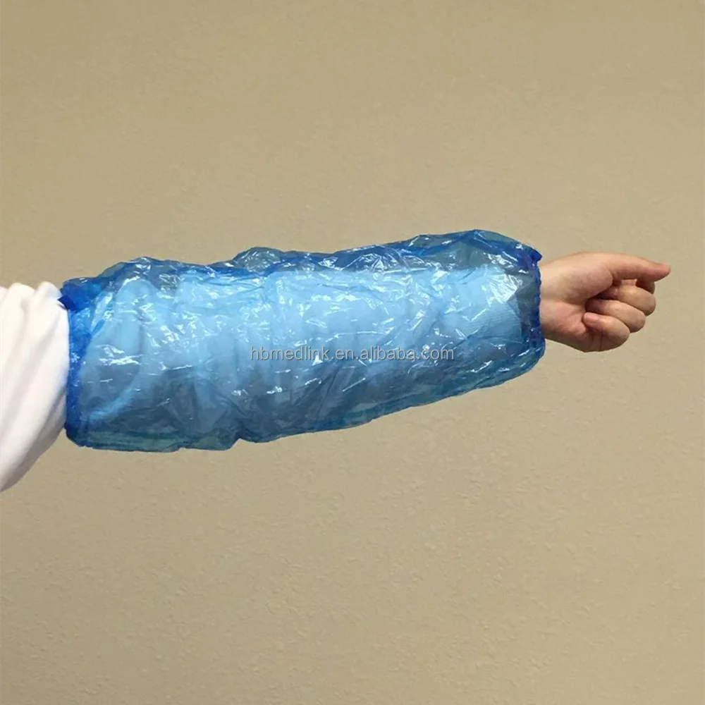 Cleanroom disposable PE plastic protective over sleeves for food processing industry