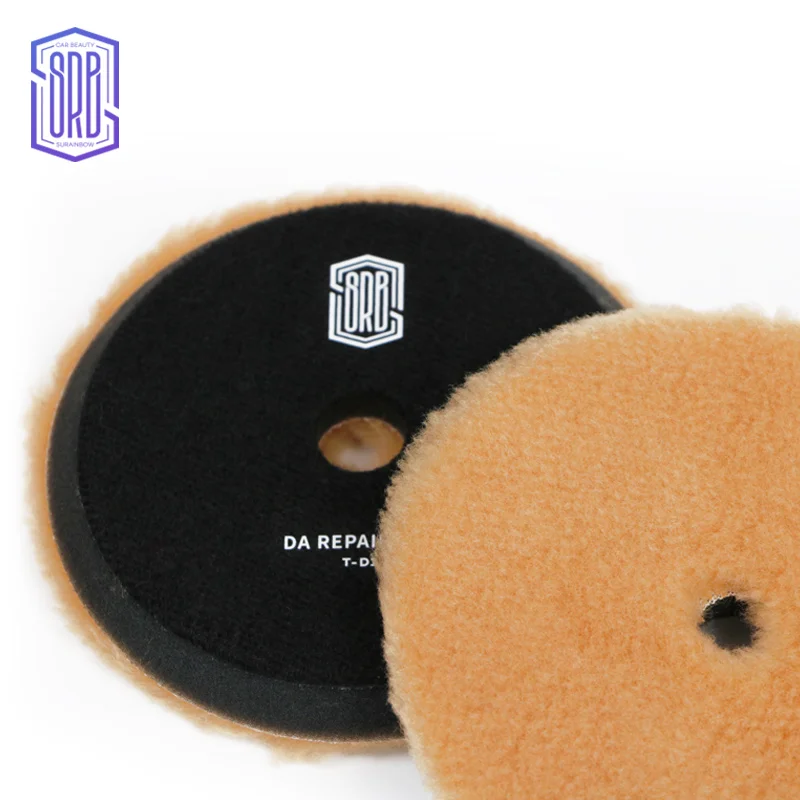 SURAINBOW Auto Detailing Car Polish 5/6 Inch DA Wool Pad for car buffing scratches remove