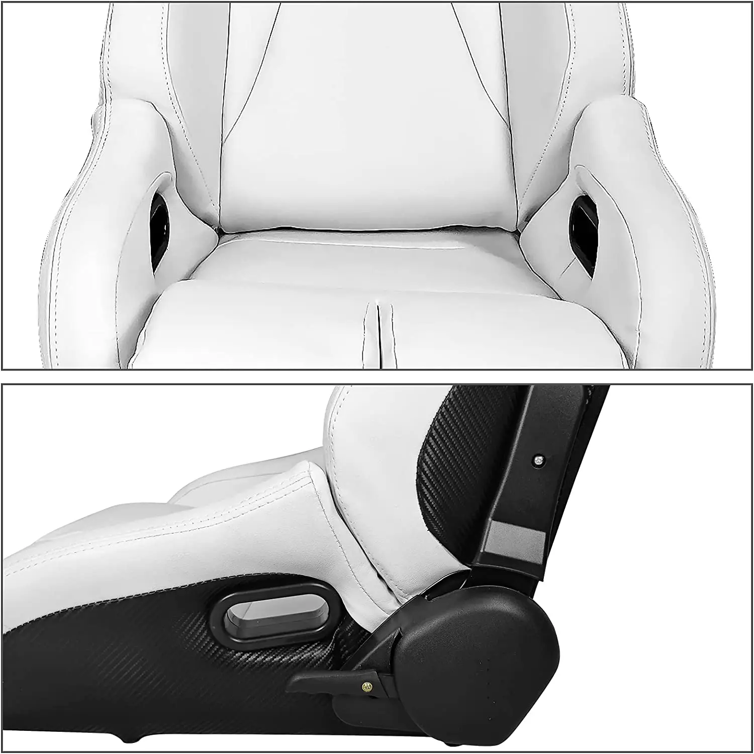 JIABEIR 1095 Universal Driver Car High Quality Leather Adjustable Sport Simulator Gaming Sim Racing Seats