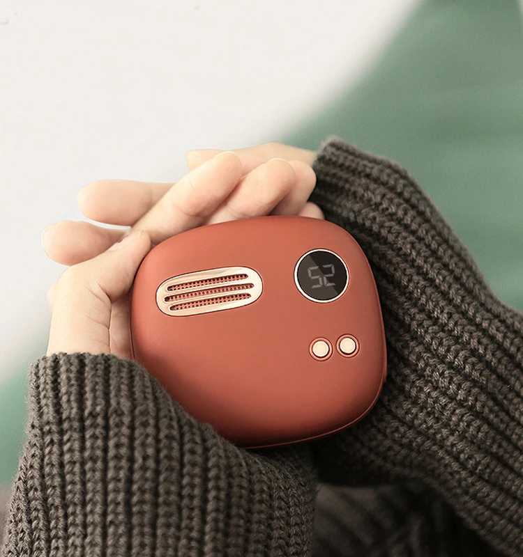 
Electric hand warmer 52 degree dual-use small mini two-in-one retro portable power bank warm baby 