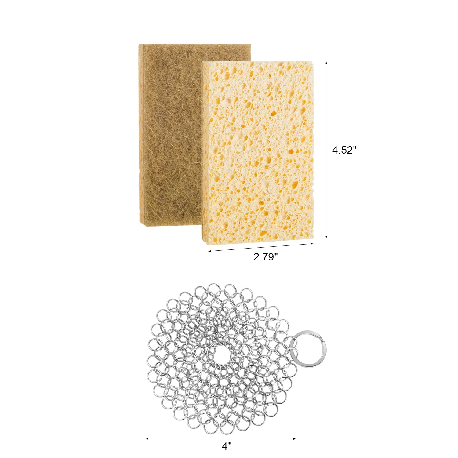 Eco Friendly Biodegradable Natural Fiber Dish Washing Pads Dish Kitchen Clean Washing Cleaning Wood Pulp Cotton Sponge