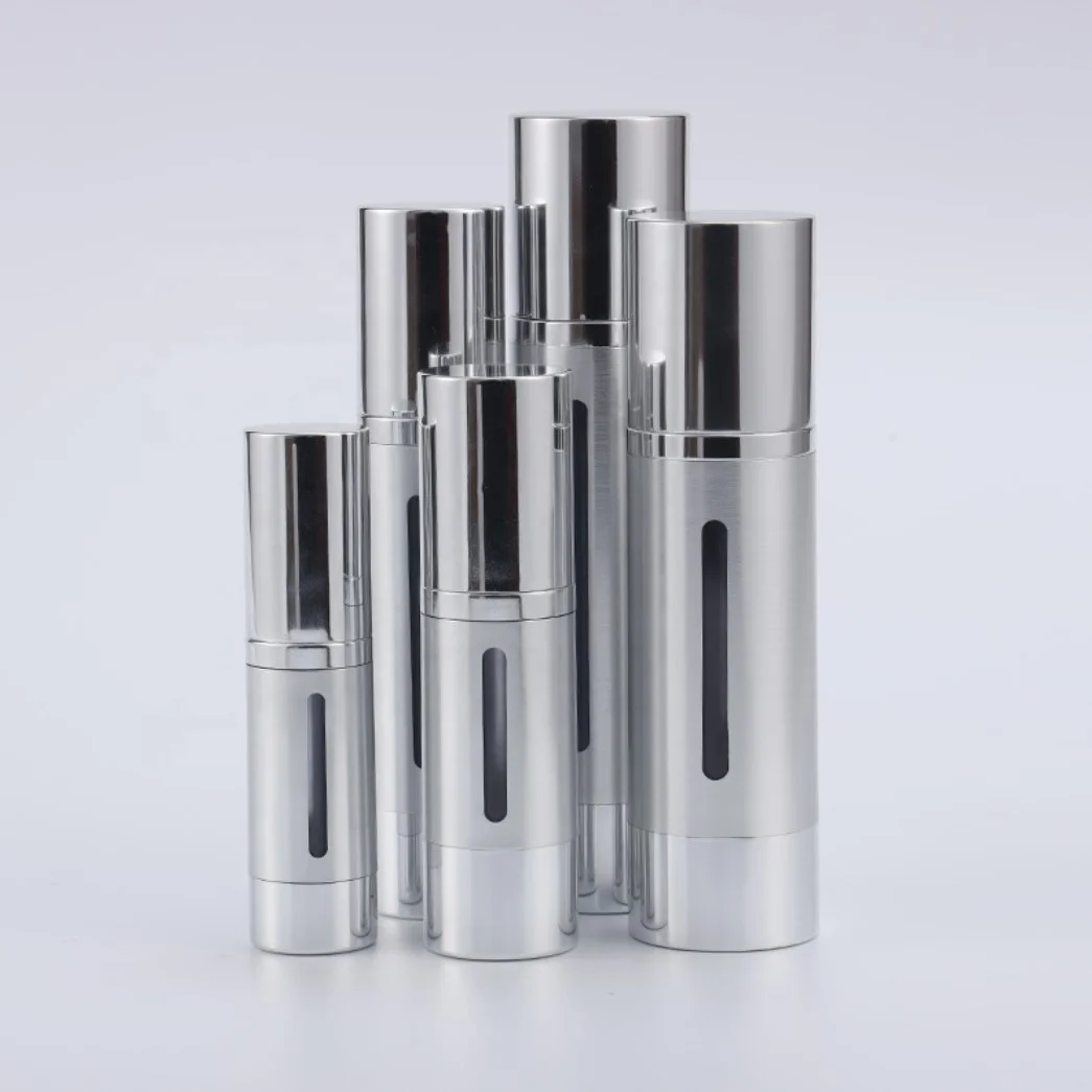 custom material color popular 5ml 10ml 15ml 30ml 50ml 100ml 150ml 200ml airless pump cosmetic bottle