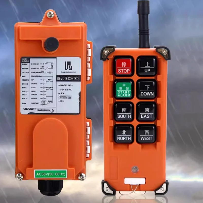 F21-E1B Reliable 8 Keys Single Speed Universal Explosion Proof Wire Rope Electric Hoist Bridge Crane Wireless Remote Control