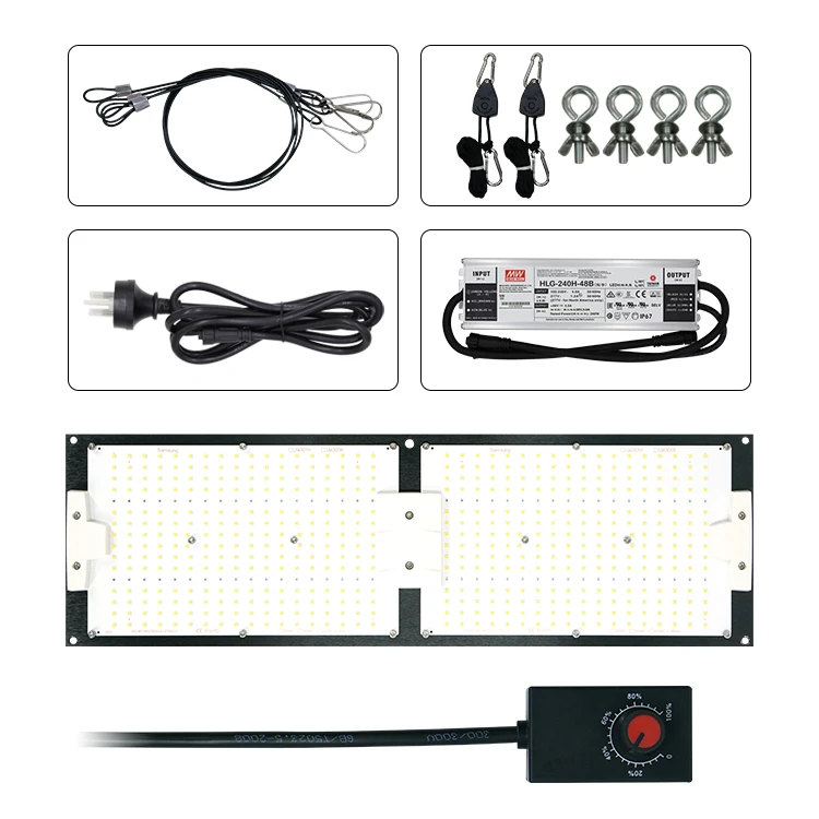 Pre-assembled IP65 KingBrite 240W qb288 led grow light board with lm301h kingbright (flowering and full cycle)