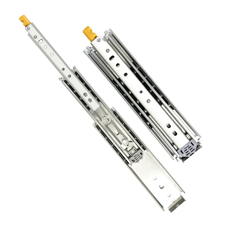 GUANZHIYU 32 INCH 3-Sections Silent Drawer Slides Side Mount Ball Bearing Sliding Drawer Slides