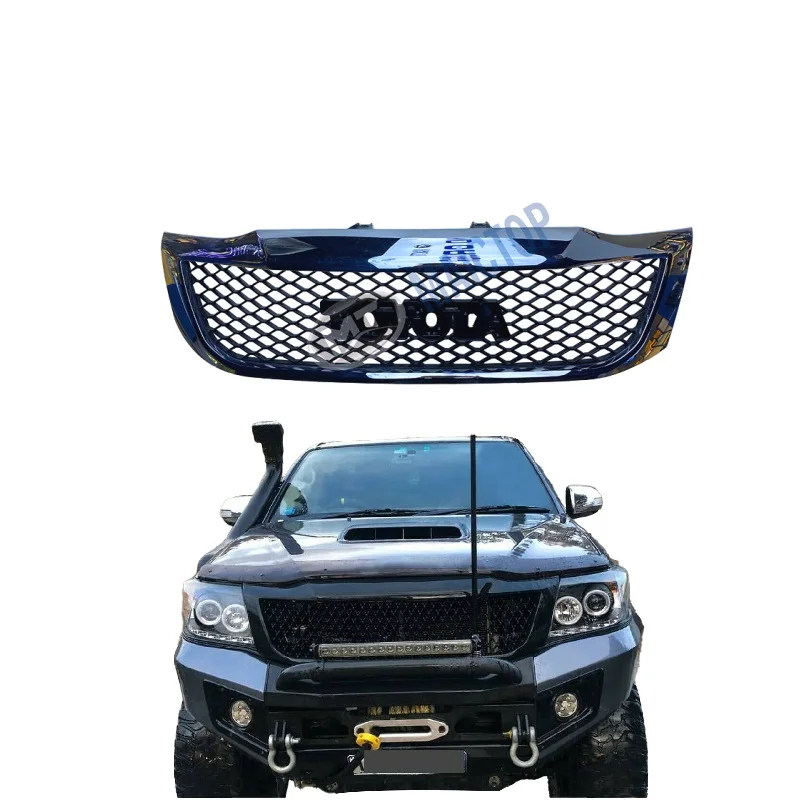 Maictop car accessories front bumper chromed grille ABS Plastic grill fro hilux vigo