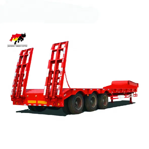 High Quality Steel With Strong Rigidity And Strength Excavator Transporter Gooseneck  Lowboy Semi Trailer At Affordable Price