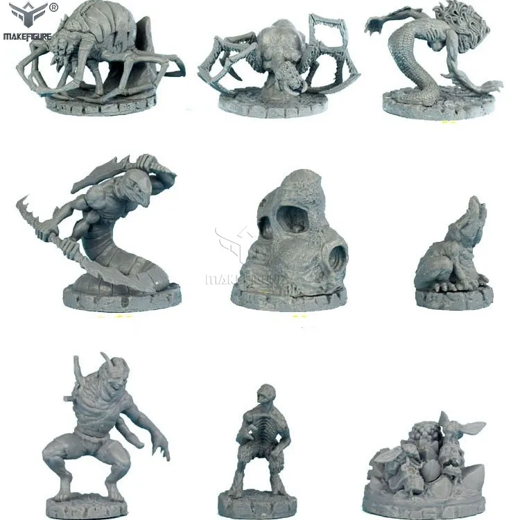toy factory custom made pvc board game figures, create monster miniature toy plastic figurines, customized pvc toy figures