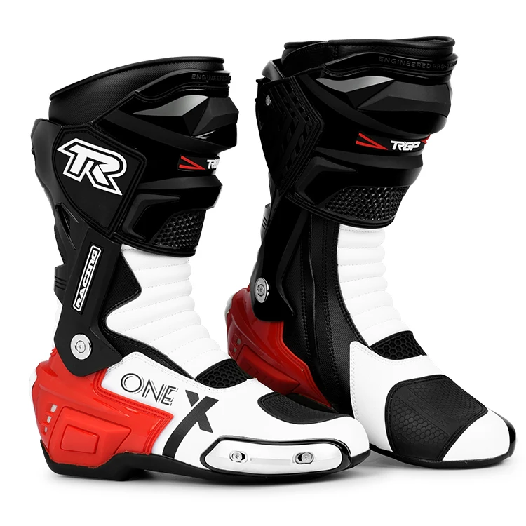 X-one Waterproof Motorbike Boots Racing Boots Riding Leather Motorcycle speed racing boots