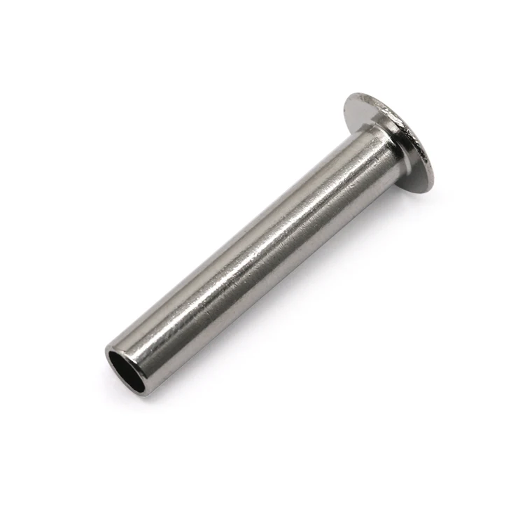 Wholesale high hardness round head steel half pipe rivet for industrial machinery