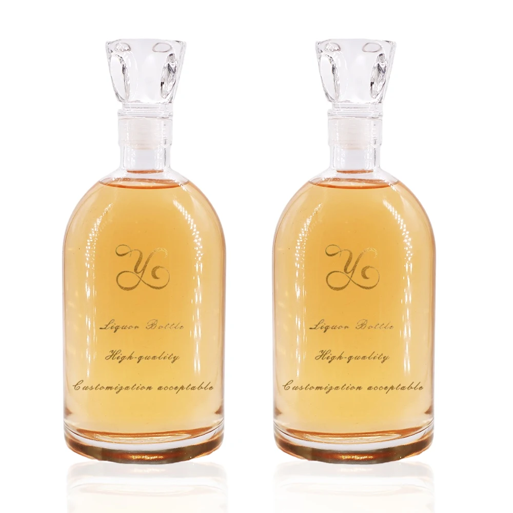 Premium Empty Cylinder Spirit Glass 750ml Whisky Vodka Liquor Bottle Frosting 730ml 500ml Vodka Wine Glass Bottle