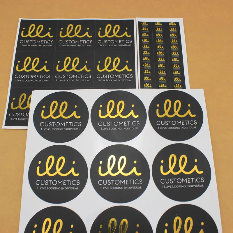 OEM/ODM Custom Matte Gold Paper Stickers Stamped With Golden Foil, Custom Gloden Foil Embossed NobLe Effect Gold Label Stickers