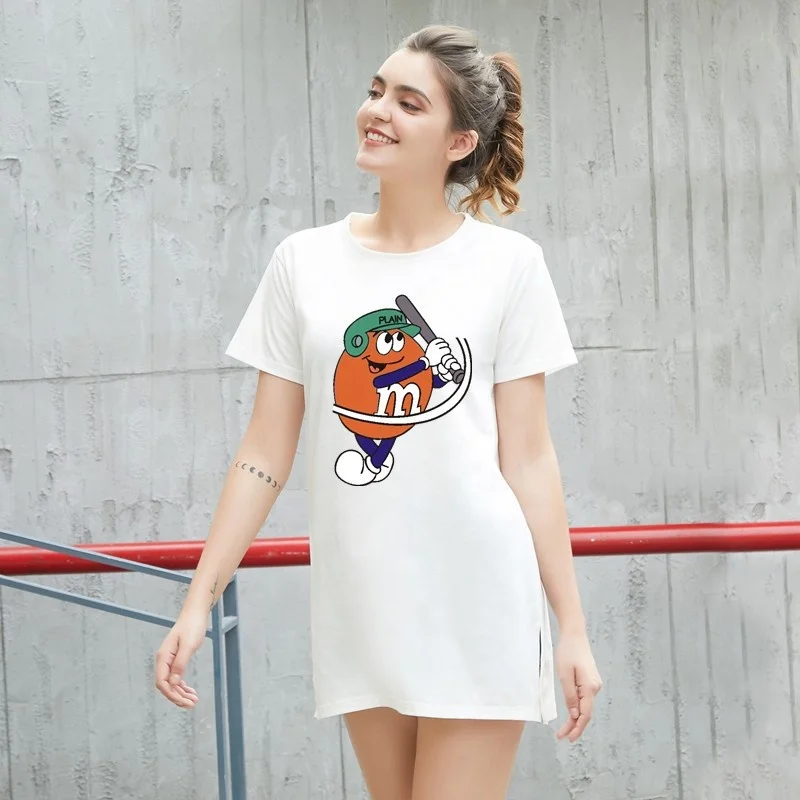 
Women Big Size Night Dress Female Home Dress Long Skirt Female M-2XL Nightclothes Sleep Wear Loose Nightgrowns 