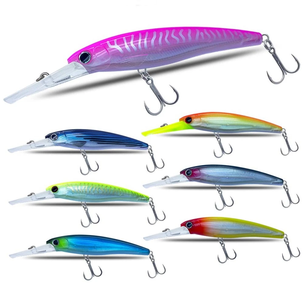 New 14cm 16cm 18cm Big Game Sinking Minnow Deep Sea Trolling Fishing Lure Artificial Bass Tuna Swim Bait Wobbler With Bkk Hooks