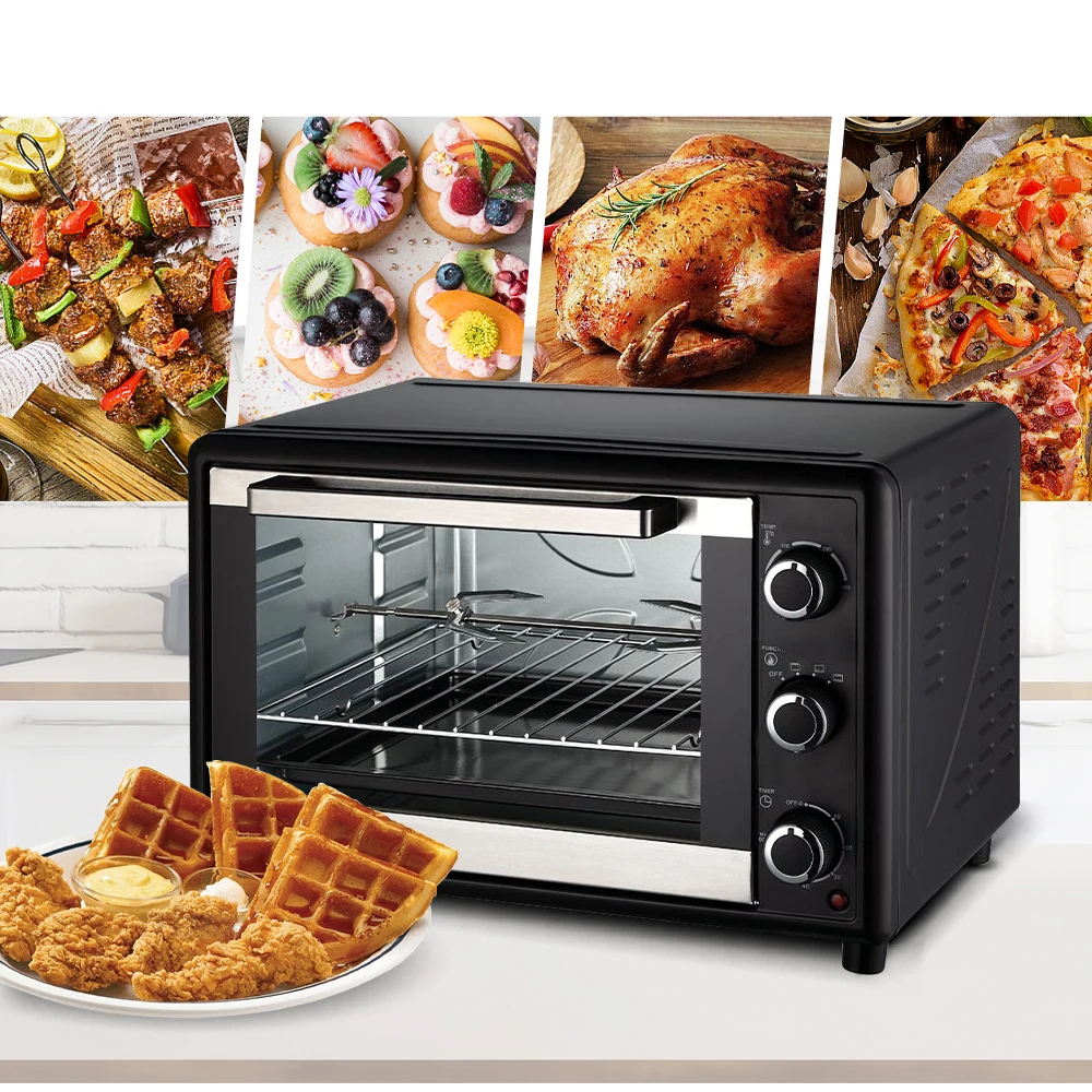 Best Selling 48 Liter Electric Mini Oven Chicken Rotisserie & Air Frying Cooking Features Economical Price for Cake Bread Ovens