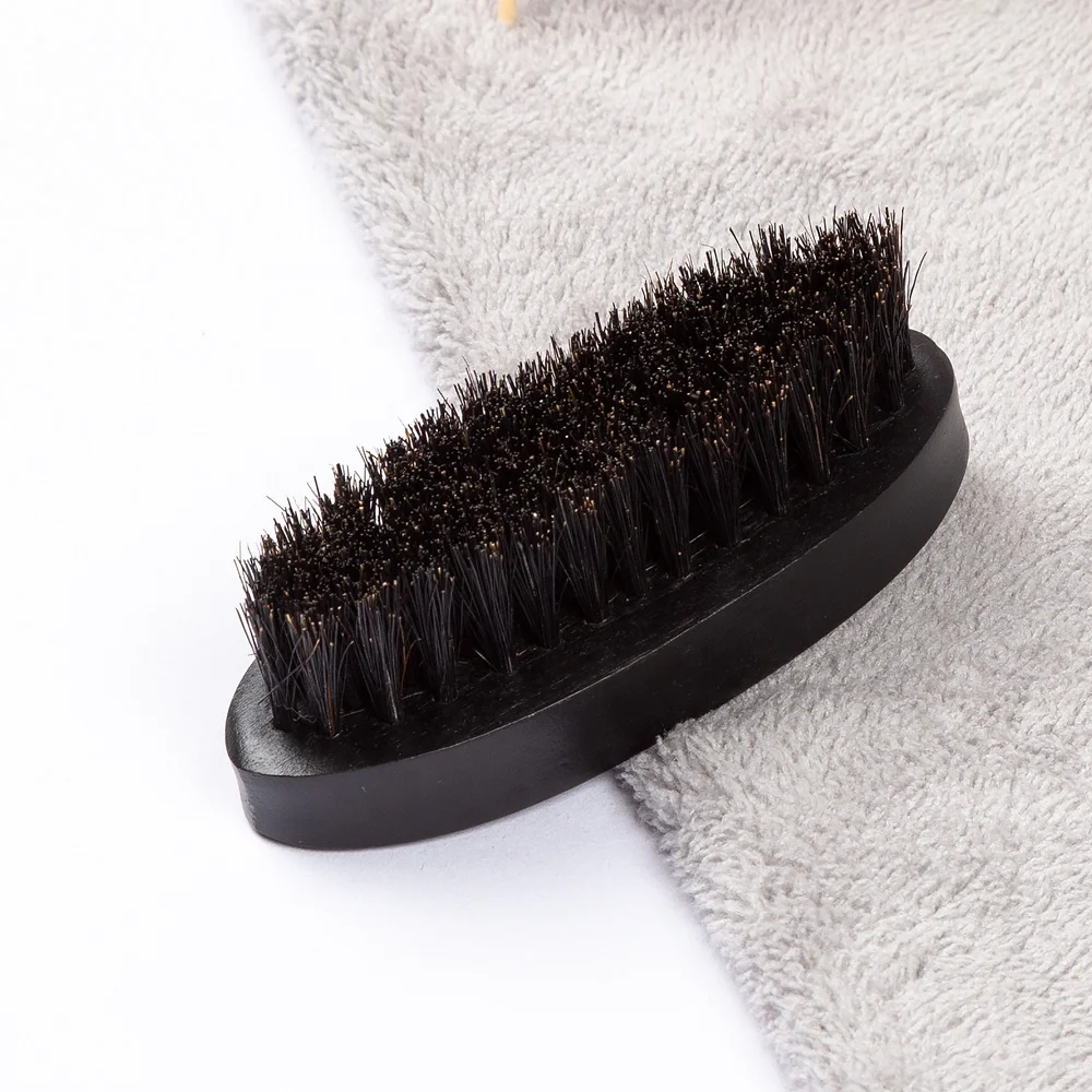 Оптовая продажа, деревянная мини-щетка для бороды, 100% бусов