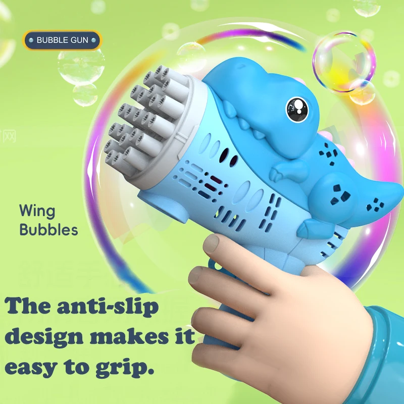 Wholesale Kid Summer Toy Outdoor Toy Cartoon Dinosaur Bubble Gun Cartoon Animal Design Bubble Gun Toys