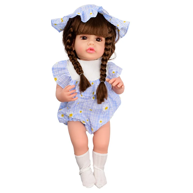 Princess gift set 55cm new reborn doll brings joy high-quality vinyl doll accompanies baby toys Birthday Gifts