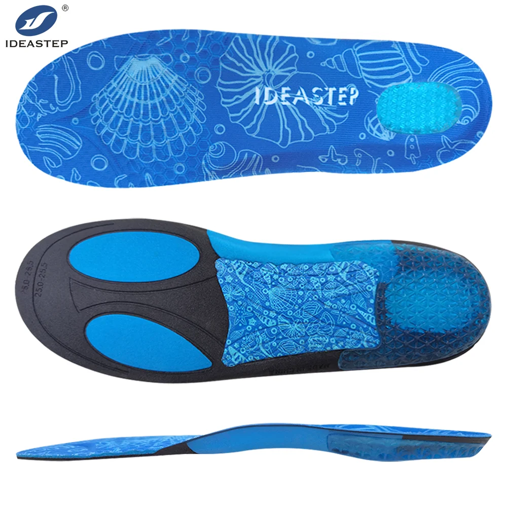 PP Shell Heel Cup Hiking Muscle Training Badminton Pain Relief Runinng Insoles For Shoes Sports Sport Insole