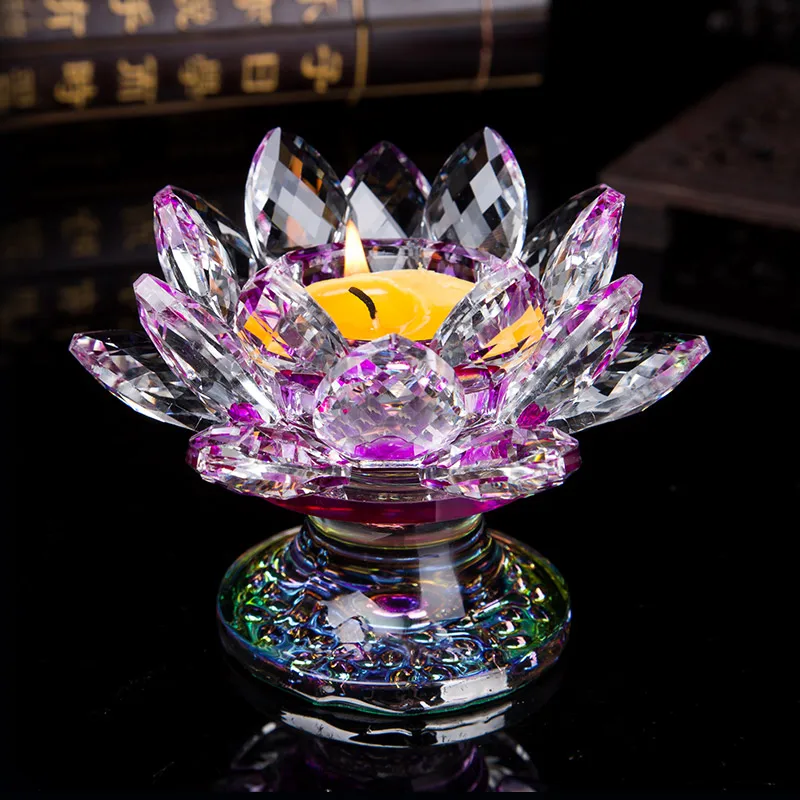 Стеклянный подсвечник-Лотос